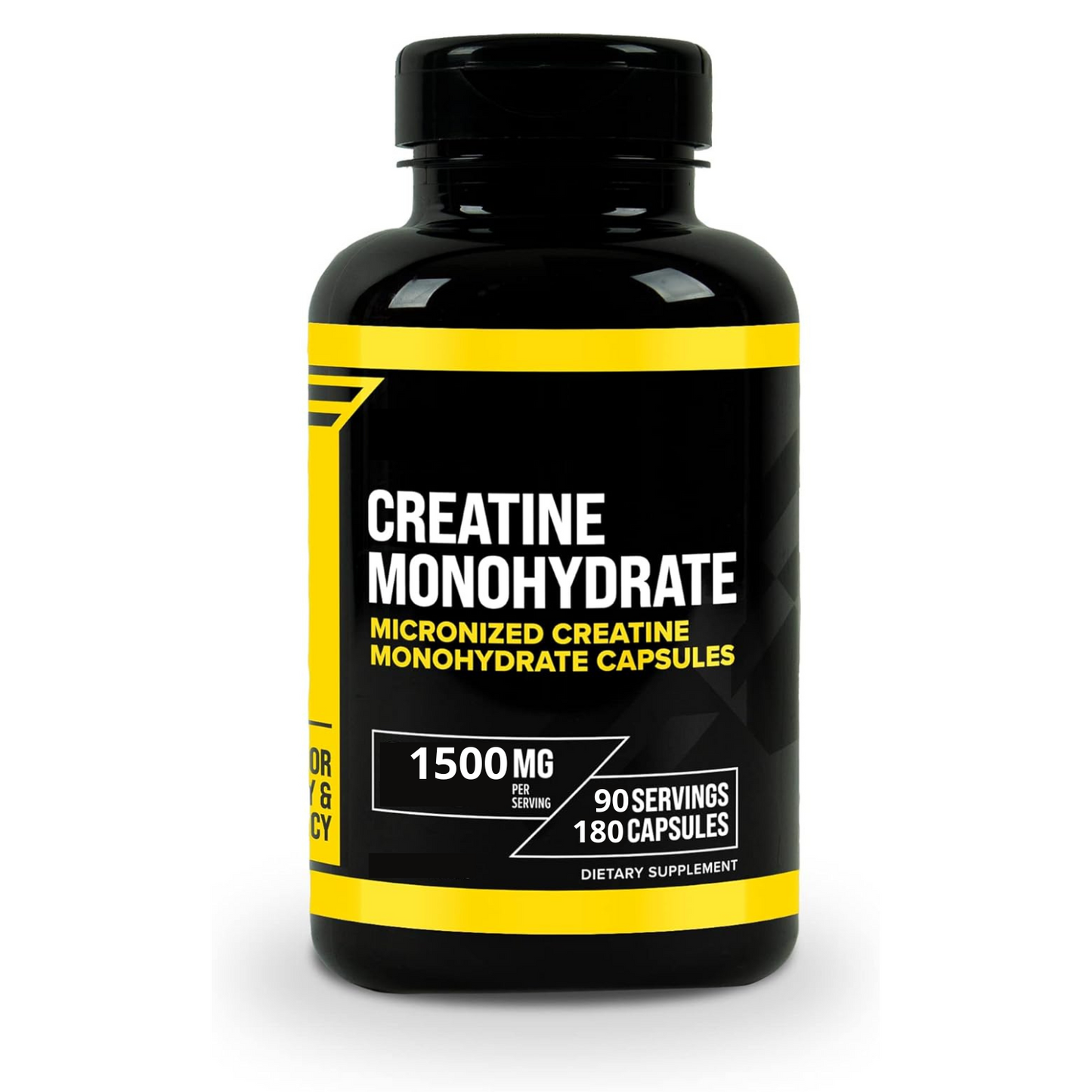 Creatine Monohydrate Capsules -1500mg Per Serving of monohydrate creatine micronized - 180 Count